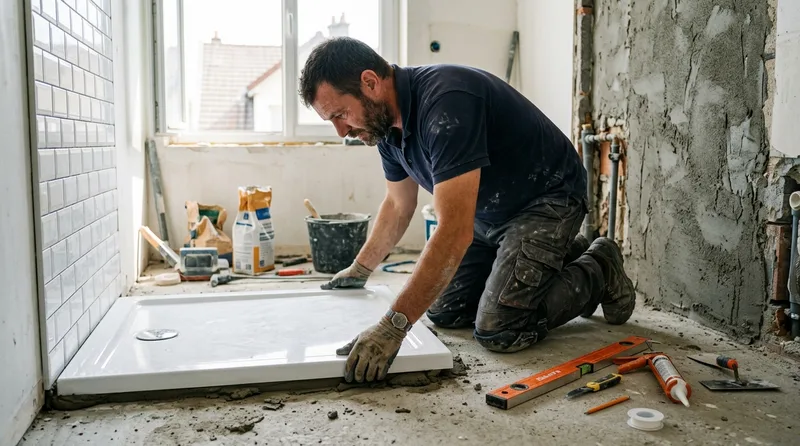 Installation d'une douche senior par un plombier dans le Ain